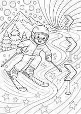 Skifahren POP Art Ausmalbilder 15 Malvorlagen – Materialseite 11