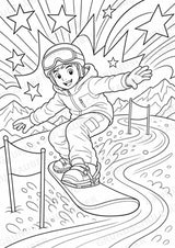 Snowboarding POP Art Ausmalbilder 15 Malvorlagen – Materialseite 4