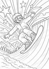 Snowboarding POP Art Ausmalbilder 15 Malvorlagen – Materialseite 9
