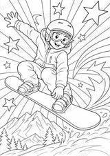 Snowboarding POP Art Ausmalbilder 15 Malvorlagen – Materialseite 11