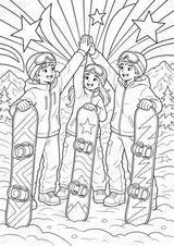 Snowboarding POP Art Ausmalbilder 15 Malvorlagen – Materialseite 16
