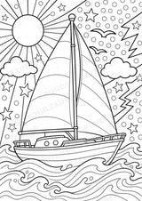 Sommer POP Art Ausmalbilder 15 Malvorlagen – Materialseite 7