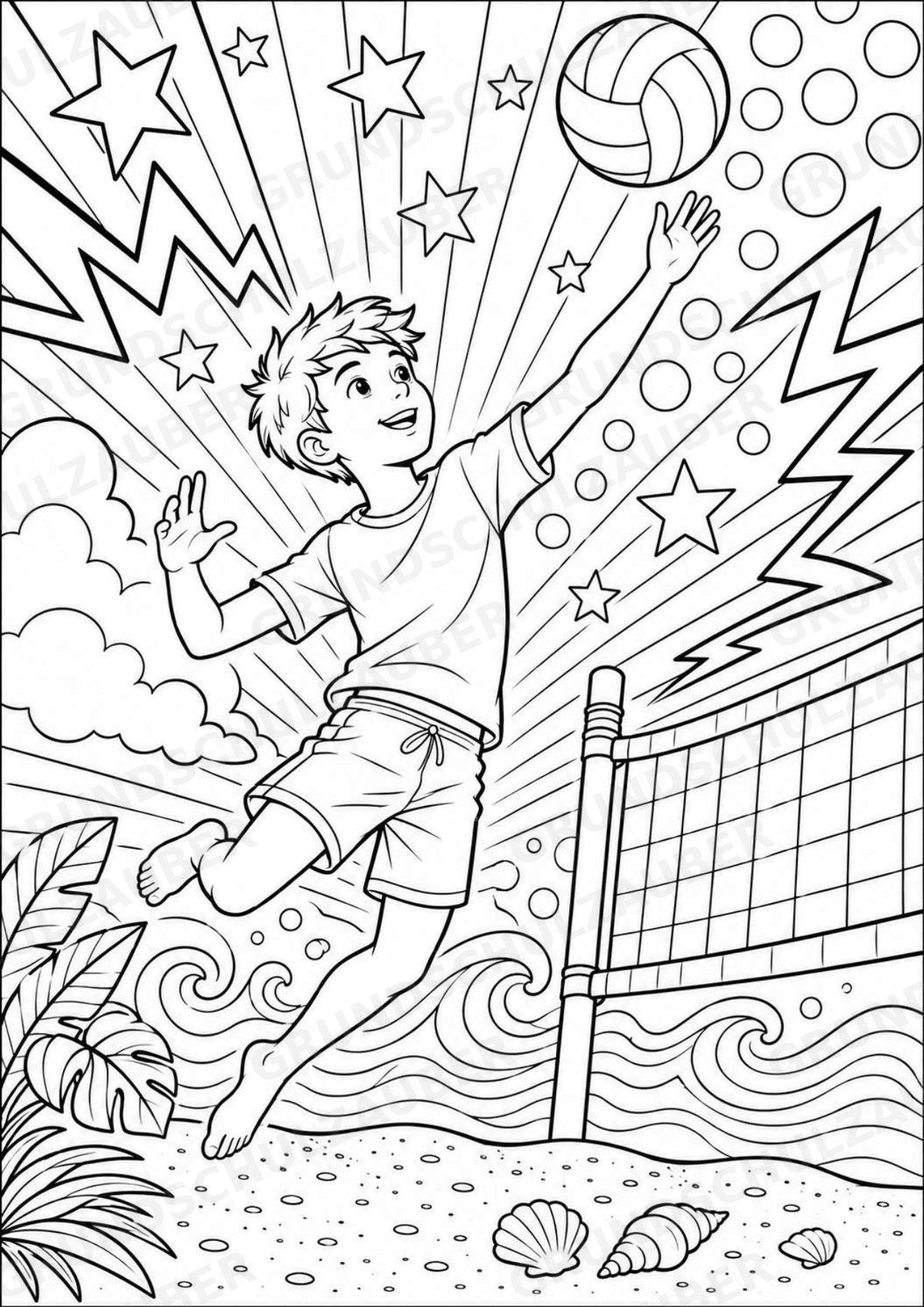 Sommer POP Art Ausmalbilder 15 Malvorlagen – Materialseite 10