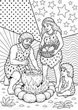 Steinzeit POP Art Ausmalbilder 15 Malvorlagen – Materialseite 9