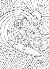 Surfen POP Art Ausmalbilder 15 Malvorlagen – Materialseite 7