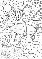 Surfen POP Art Ausmalbilder 15 Malvorlagen – Materialseite 8