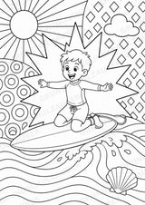 Surfen POP Art Ausmalbilder 15 Malvorlagen – Materialseite 11