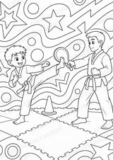 Taekwando POP Art Ausmalbilder 15 Malvorlagen – Materialseite 5