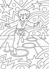 Taekwando POP Art Ausmalbilder 15 Malvorlagen – Materialseite 12