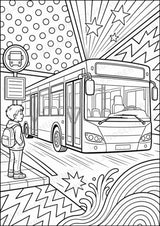 Transportmittel POP Art Ausmalbilder 15 Malvorlagen – Materialseite 3