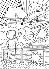 Transportmittel POP Art Ausmalbilder 15 Malvorlagen – Materialseite 5