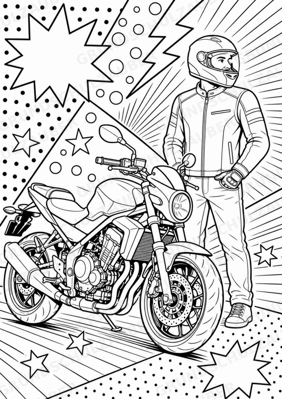 Transportmittel POP Art Ausmalbilder 15 Malvorlagen – Materialseite 11