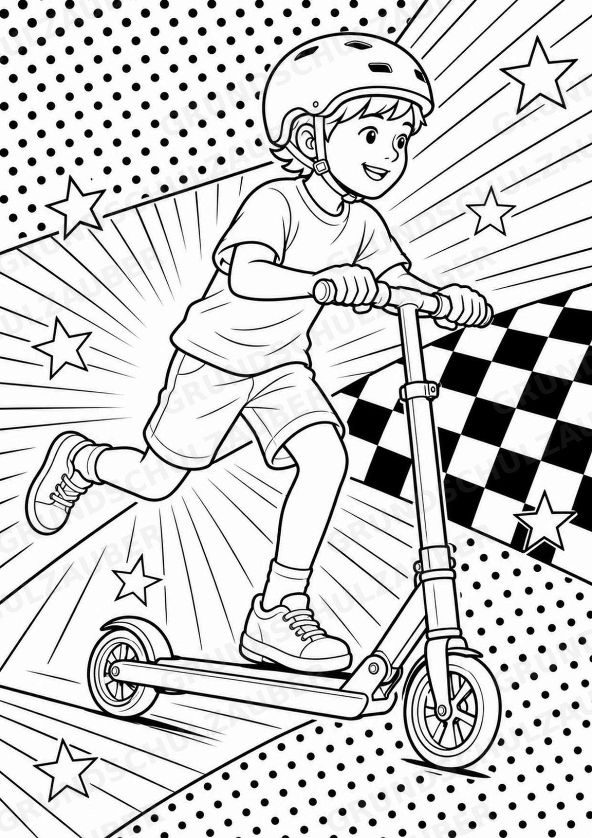Transportmittel POP Art Ausmalbilder 15 Malvorlagen – Materialseite 14