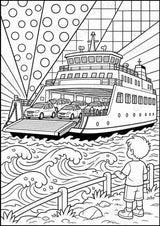 Transportmittel POP Art Ausmalbilder 15 Malvorlagen – Materialseite 16