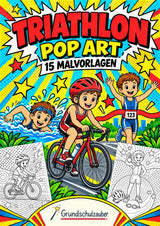 Triathlon POP Art Ausmalbilder 15 Malvorlagen – Cover