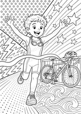 Triathlon POP Art Ausmalbilder 15 Malvorlagen – Materialseite 2