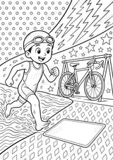 Triathlon POP Art Ausmalbilder 15 Malvorlagen – Materialseite 4