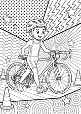 Triathlon POP Art Ausmalbilder 15 Malvorlagen – Materialseite 7