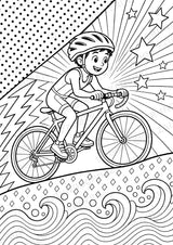 Triathlon POP Art Ausmalbilder 15 Malvorlagen – Materialseite 10