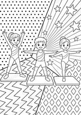 Turnen POP Art Ausmalbilder 15 Malvorlagen – Materialseite 12