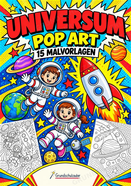 Universum POP Art Ausmalbilder 15 Malvorlagen – Cover