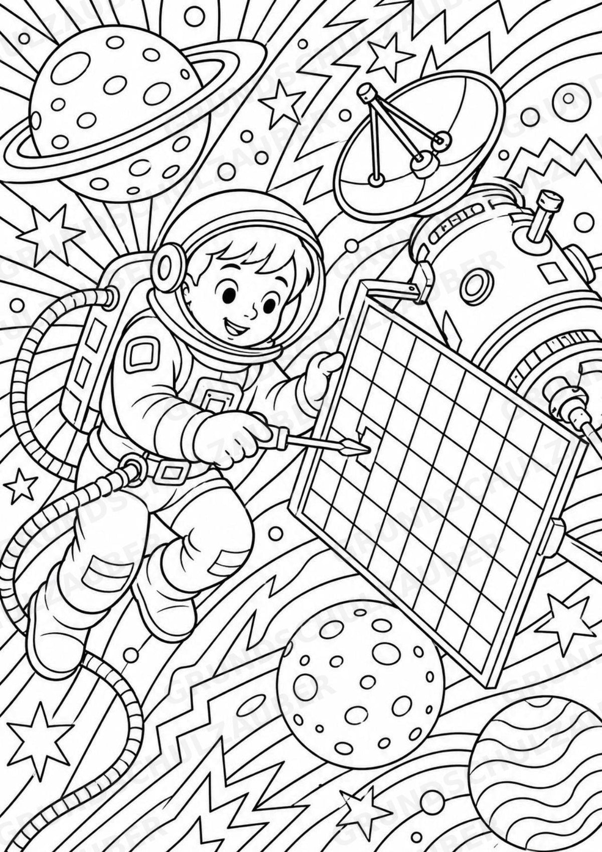 Universum POP Art Ausmalbilder 15 Malvorlagen – Materialseite 11