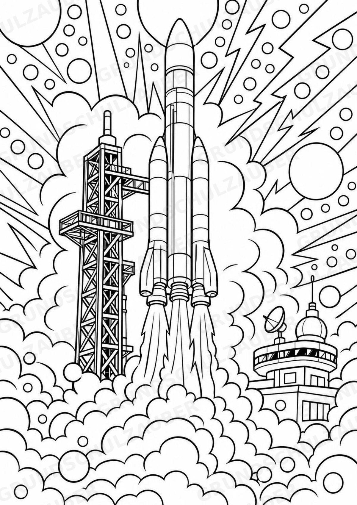 Universum POP Art Ausmalbilder 15 Malvorlagen – Materialseite 12