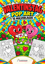 Valentinstag POP Art Ausmalbilder 15 Malvorlagen – Cover