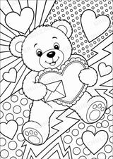 Valentinstag POP Art Ausmalbilder 15 Malvorlagen – Materialseite 4