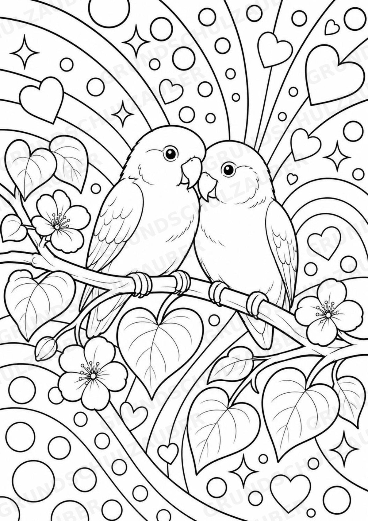 Valentinstag POP Art Ausmalbilder 15 Malvorlagen – Materialseite 6