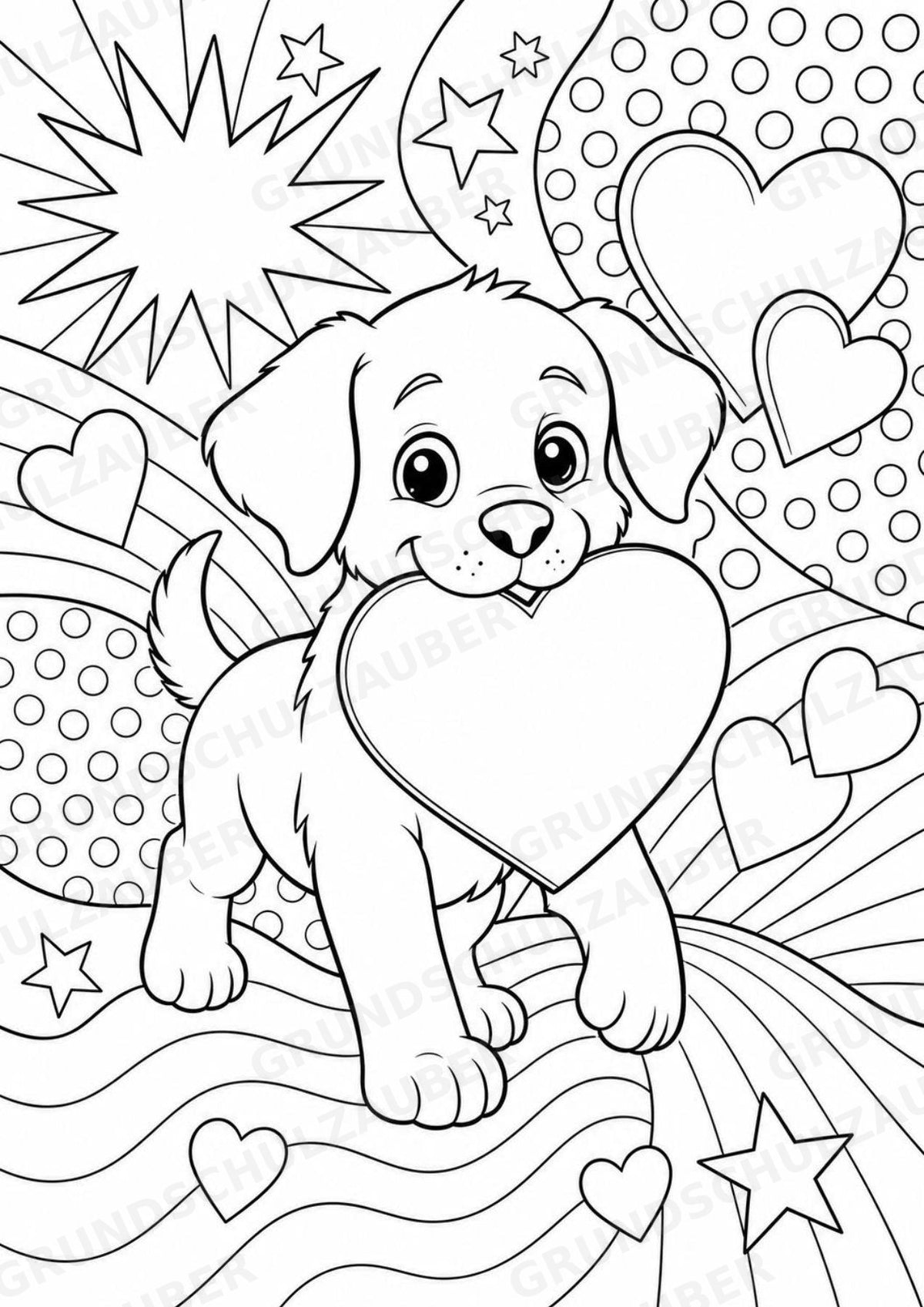 Valentinstag POP Art Ausmalbilder 15 Malvorlagen – Materialseite 9