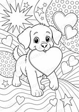 Valentinstag POP Art Ausmalbilder 15 Malvorlagen – Materialseite 9