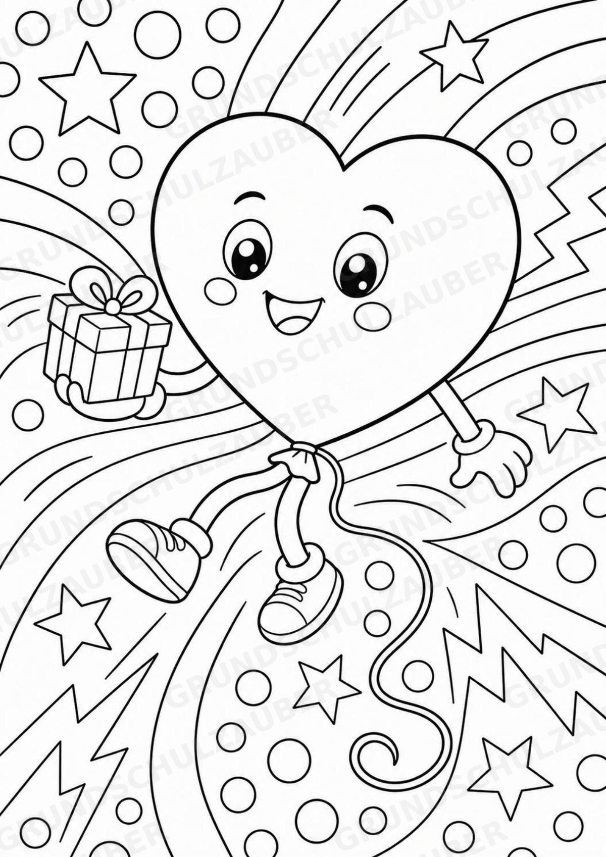 Valentinstag POP Art Ausmalbilder 15 Malvorlagen – Materialseite 11