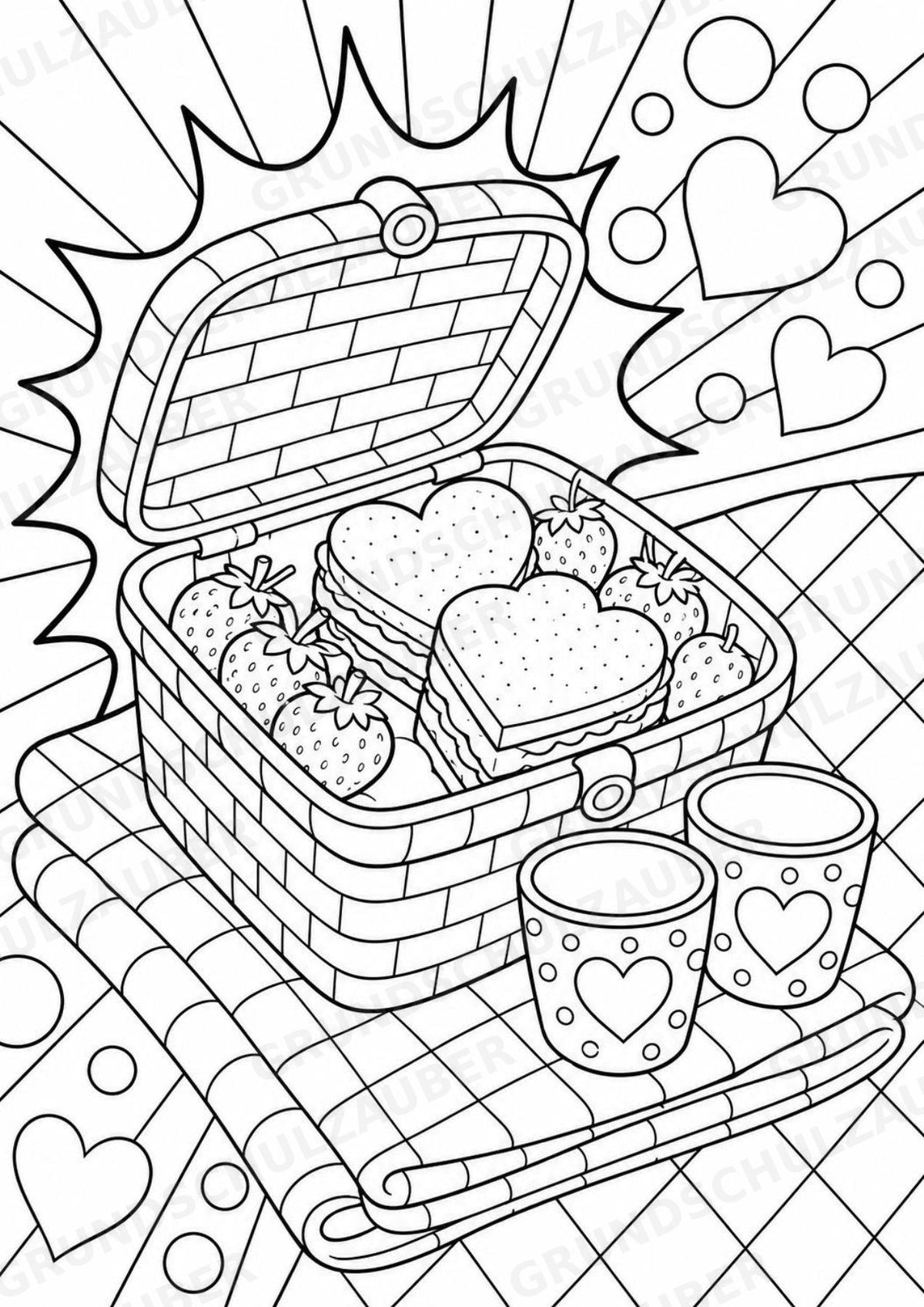Valentinstag POP Art Ausmalbilder 15 Malvorlagen – Materialseite 13