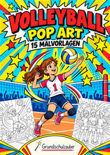 Volleyball POP Art Ausmalbilder 15 Malvorlagen – Cover