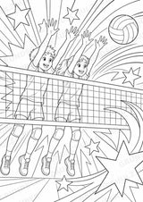 Volleyball POP Art Ausmalbilder 15 Malvorlagen – Materialseite 4