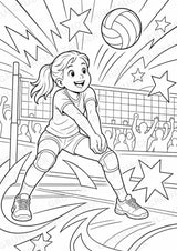 Volleyball POP Art Ausmalbilder 15 Malvorlagen – Materialseite 5