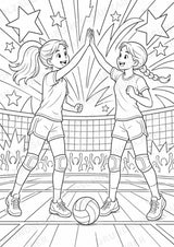 Volleyball POP Art Ausmalbilder 15 Malvorlagen – Materialseite 6