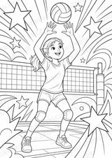 Volleyball POP Art Ausmalbilder 15 Malvorlagen – Materialseite 9