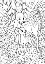 Waldtiere POP Art Ausmalbilder 15 Malvorlagen – Materialseite 3