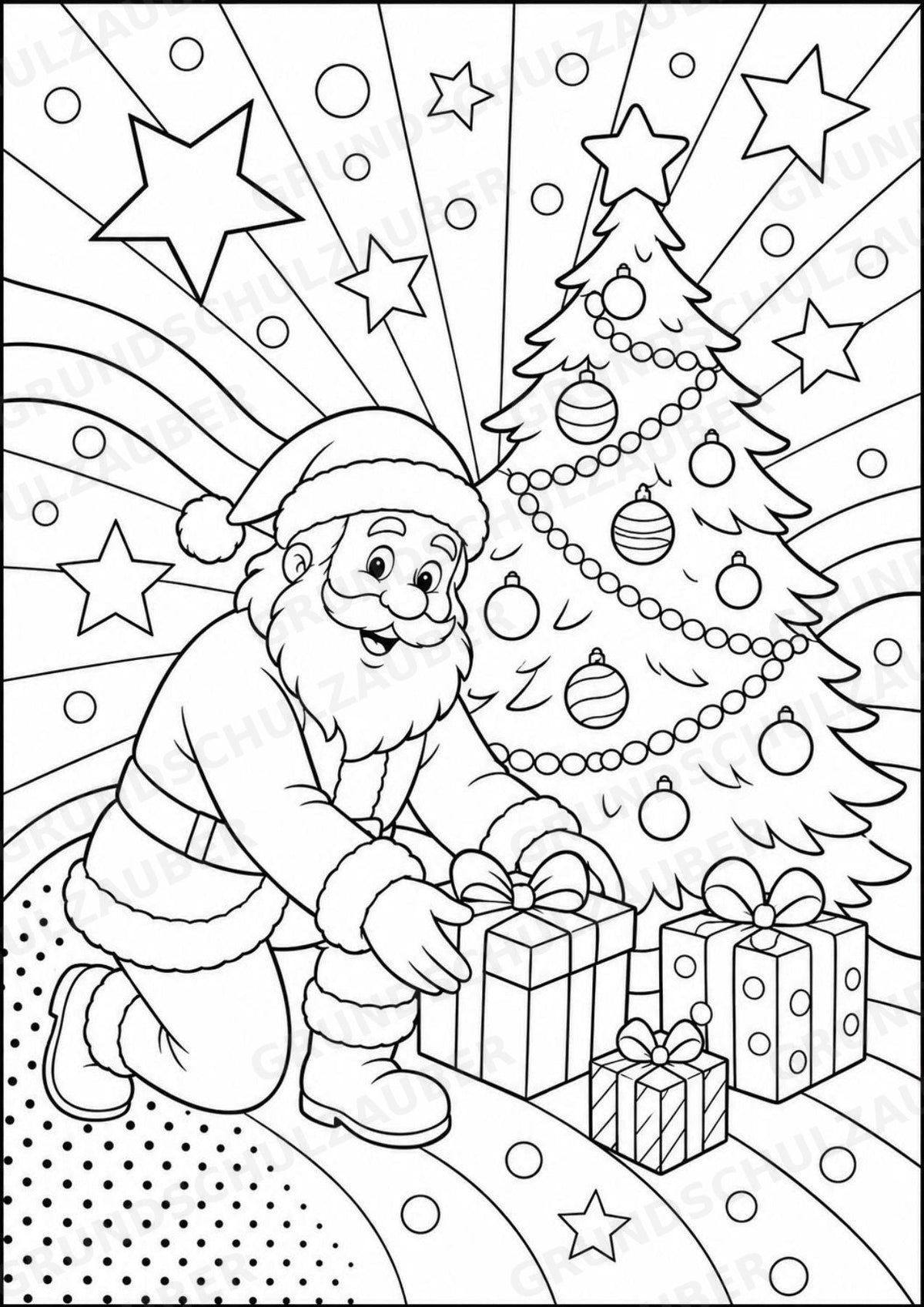 Weihnachten POP Art Ausmalbilder 15 Malvorlagen – Materialseite 2