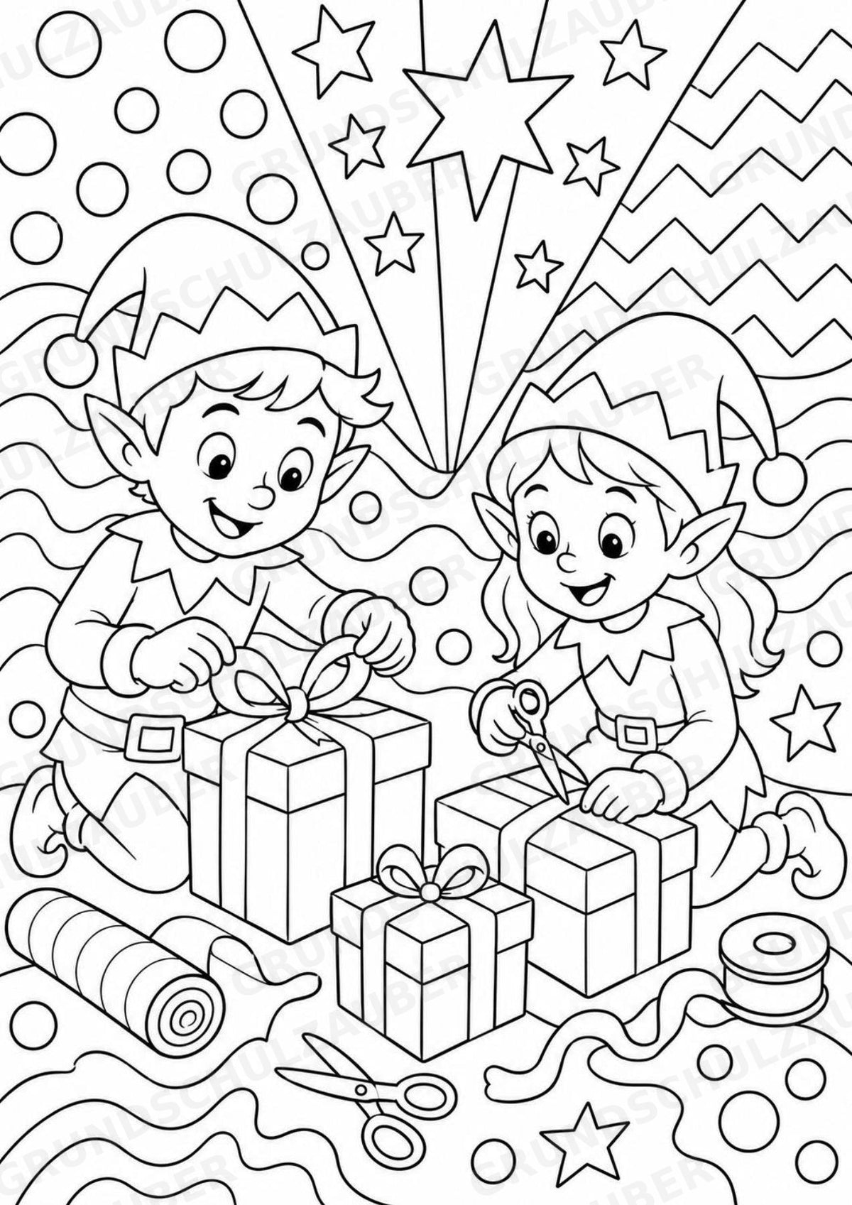 Weihnachten POP Art Ausmalbilder 15 Malvorlagen – Materialseite 11