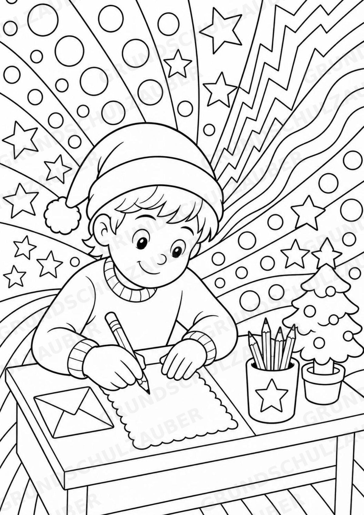 Weihnachten POP Art Ausmalbilder 15 Malvorlagen – Materialseite 12