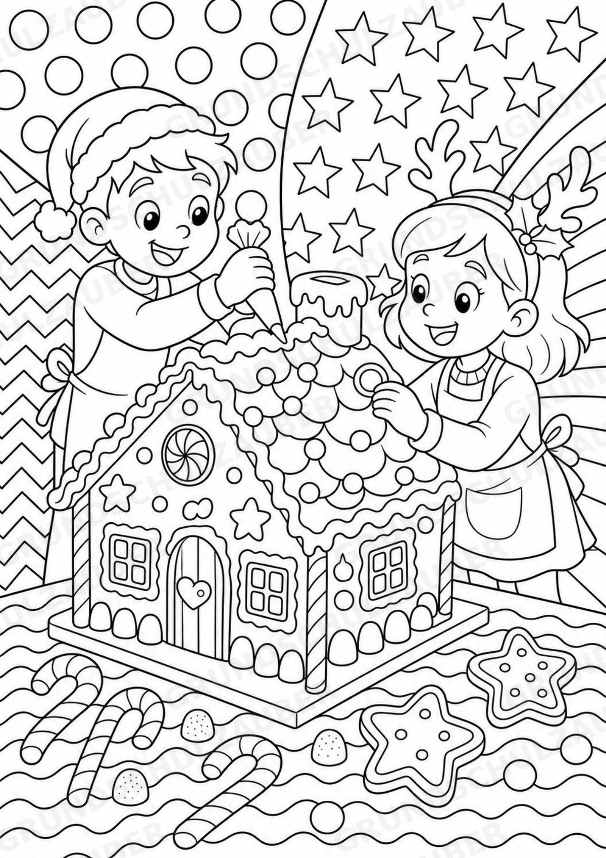 Weihnachten POP Art Ausmalbilder 15 Malvorlagen – Materialseite 14