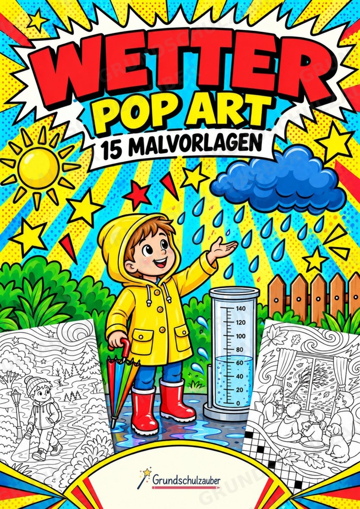 Wetter POP Art Ausmalbilder 15 Malvorlagen – Cover