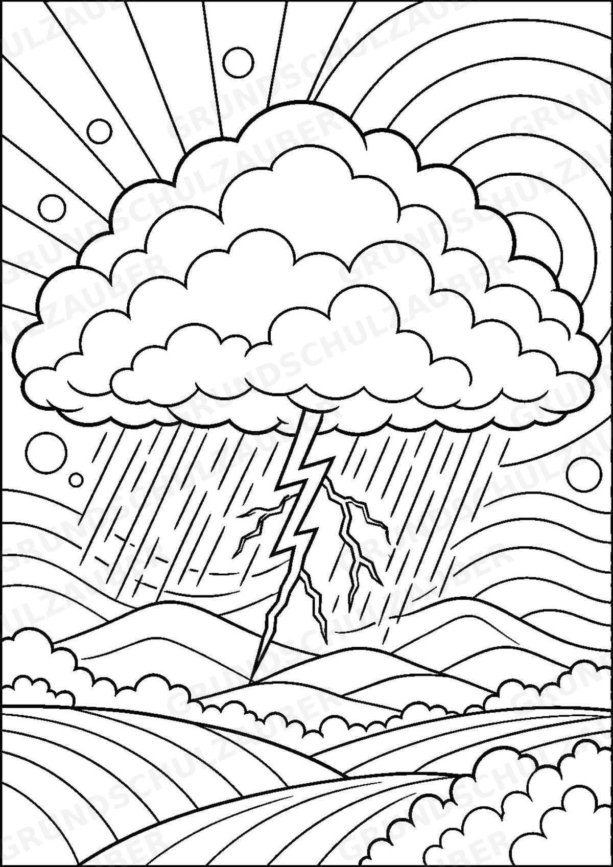Wetter POP Art Ausmalbilder 15 Malvorlagen – Materialseite 5
