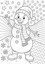 Winter POP Art Ausmalbilder 15 Malvorlagen – Materialseite 2