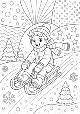 Winter POP Art Ausmalbilder 15 Malvorlagen – Materialseite 3
