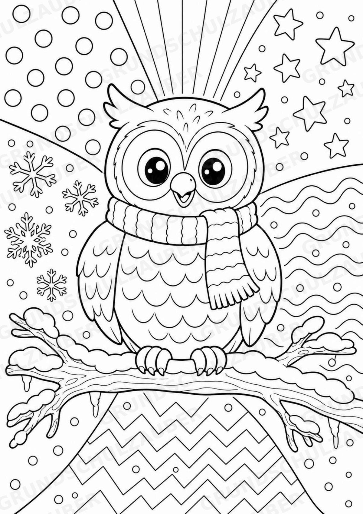 Winter POP Art Ausmalbilder 15 Malvorlagen – Materialseite 7