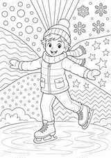 Winter POP Art Ausmalbilder 15 Malvorlagen – Materialseite 8